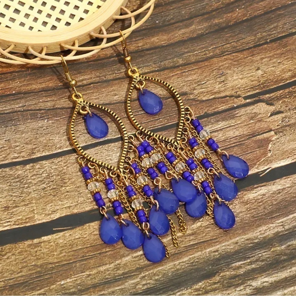 Vintage Style Sapphire Earrings